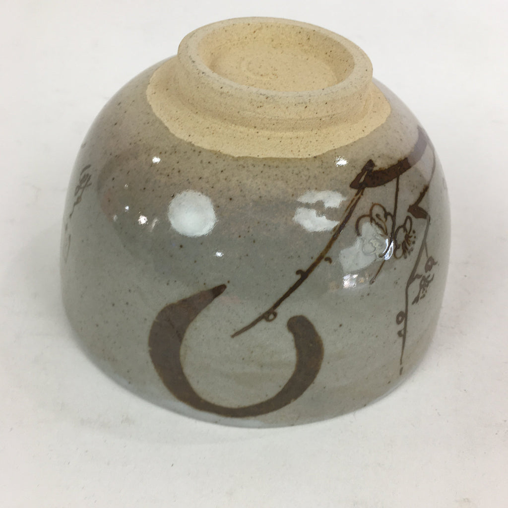 Japanese Ceramic Kyo Ware Shimizu Tea Ceremony Bowl Vtg Plum Blossom GTB761