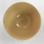 Japanese Ceramic Kyo Ware Tea Bowl Vtg Ceremony Chawan Bamboo Beige GTB765
