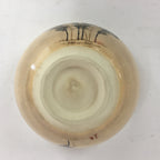 Japanese Ceramic Kyo Ware Tea Bowl Vtg Ceremony Chawan Bamboo Beige GTB765