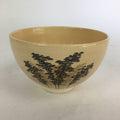 Japanese Ceramic Kyo Ware Tea Bowl Vtg Ceremony Chawan Bamboo Beige GTB765