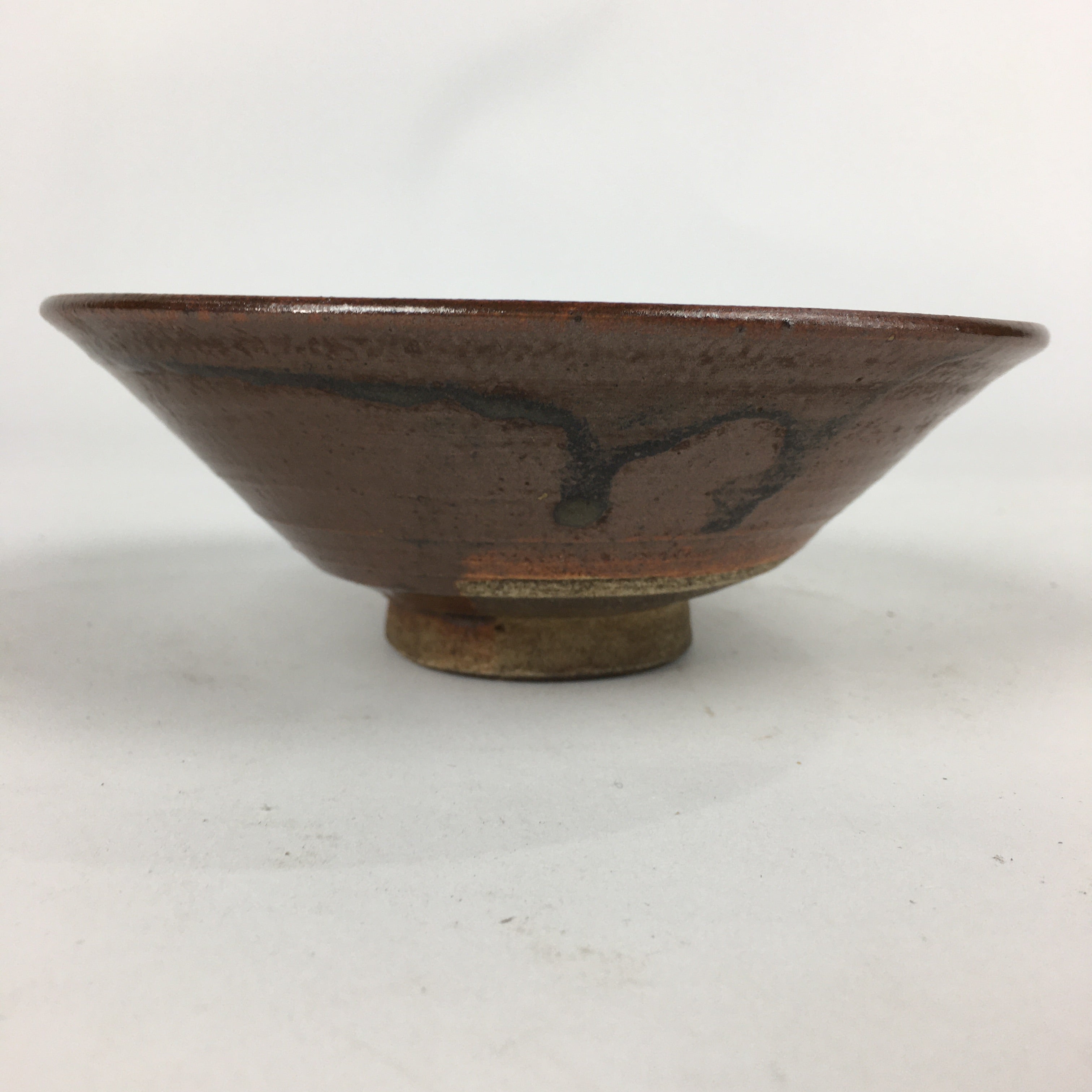Japanese Ceramic Kyo Ware Tea Ceremony Green Tea Bowl Vtg Brown Chawan GTB842