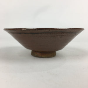 Japanese Ceramic Kyo Ware Tea Ceremony Green Tea Bowl Vtg Brown Chawan GTB842