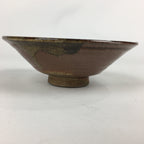 Japanese Ceramic Kyo Ware Tea Ceremony Green Tea Bowl Vtg Brown Chawan GTB842
