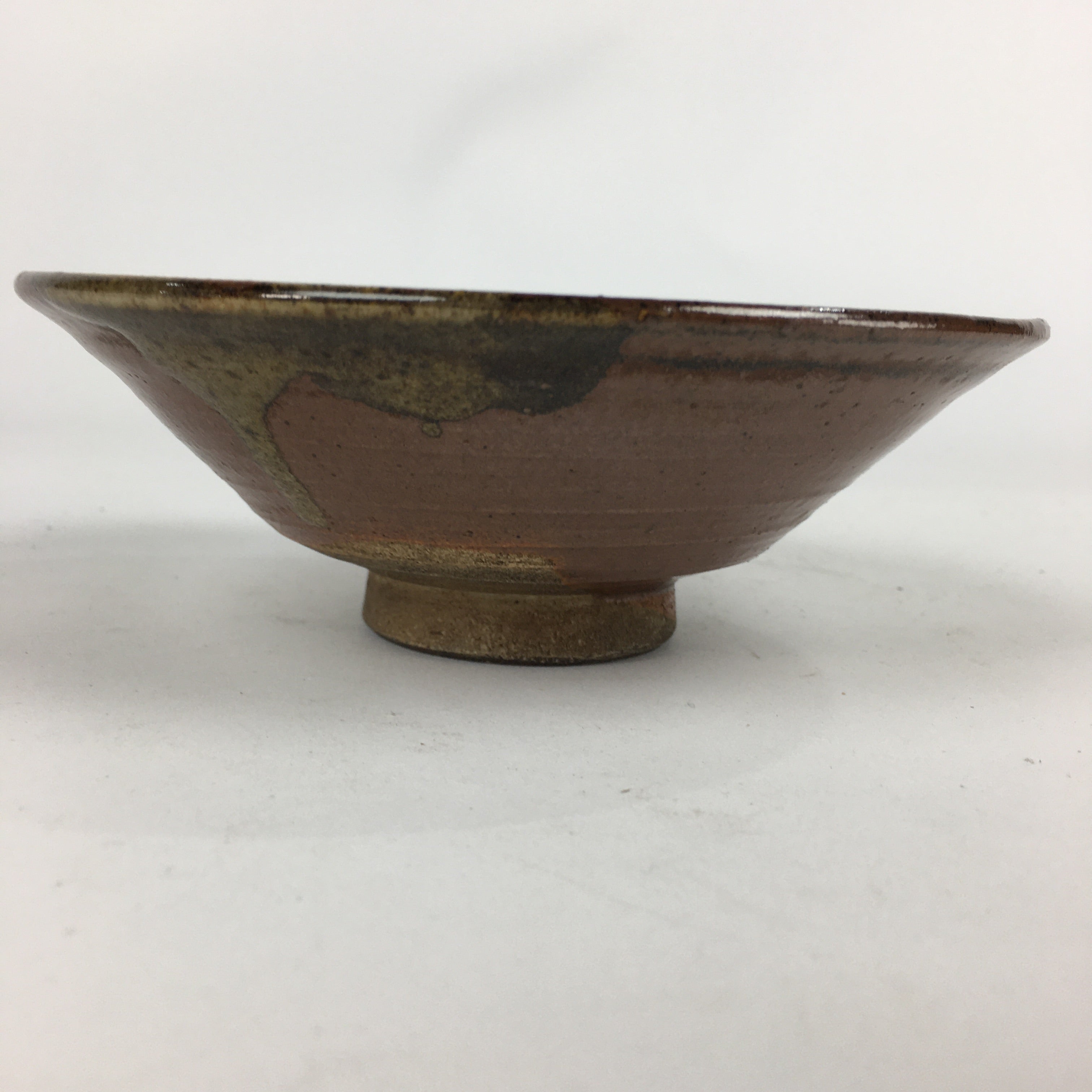 Japanese Ceramic Kyo Ware Tea Ceremony Green Tea Bowl Vtg Brown Chawan GTB842