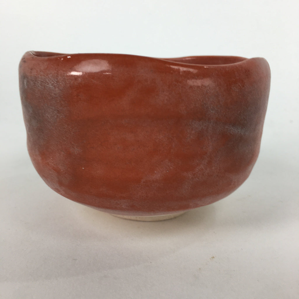 Japanese Ceramic Kyoto Raku ware Tea Ceremony Bowl Vtg Akaraku Red GTB756