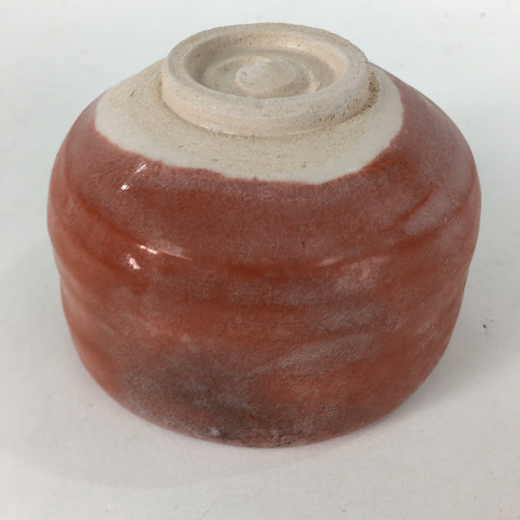 Japanese Ceramic Kyoto Raku ware Tea Ceremony Bowl Vtg Akaraku Red GTB756