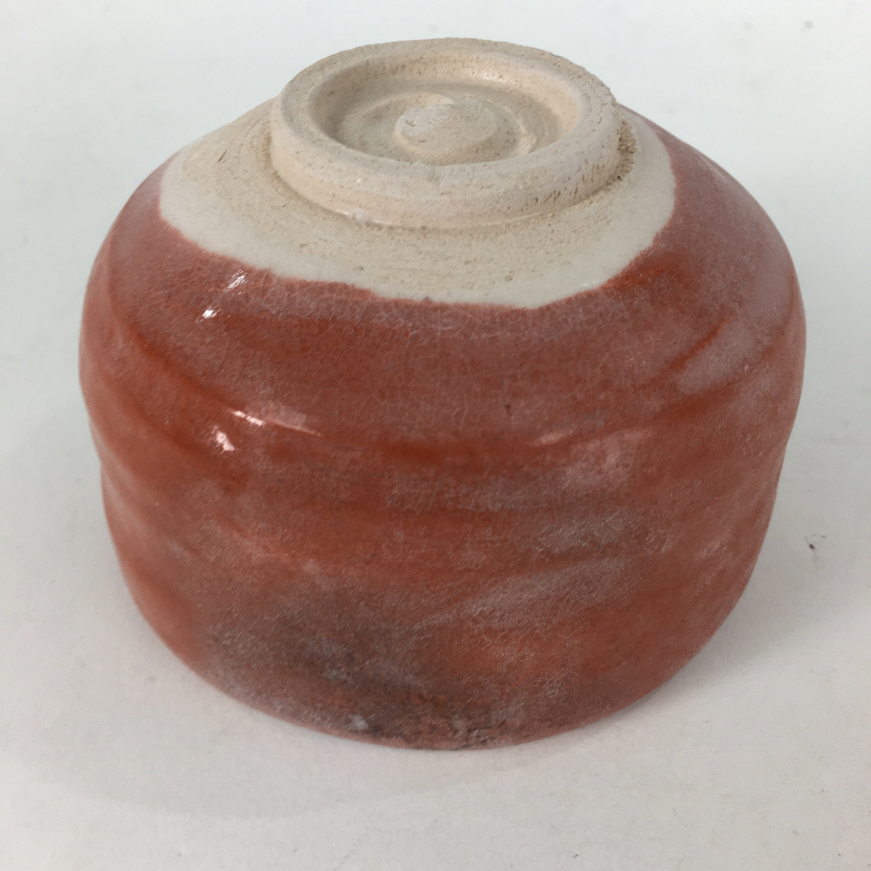 Japanese Ceramic Kyoto Raku ware Tea Ceremony Bowl Vtg Akaraku Red GTB756