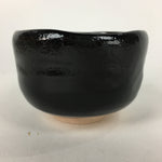 Japanese Ceramic Kyoto Raku ware Tea Ceremony Bowl Vtg Kuroraku Black GTB755