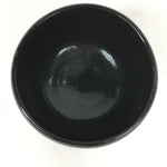 Japanese Ceramic Kyoto Raku ware Tea Ceremony Bowl Vtg Kuroraku Black GTB755