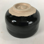 Japanese Ceramic Kyoto Raku ware Tea Ceremony Bowl Vtg Kuroraku Black GTB755