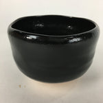 Japanese Ceramic Kyoto Raku ware Tea Ceremony Bowl Vtg Kuroraku Black GTB755