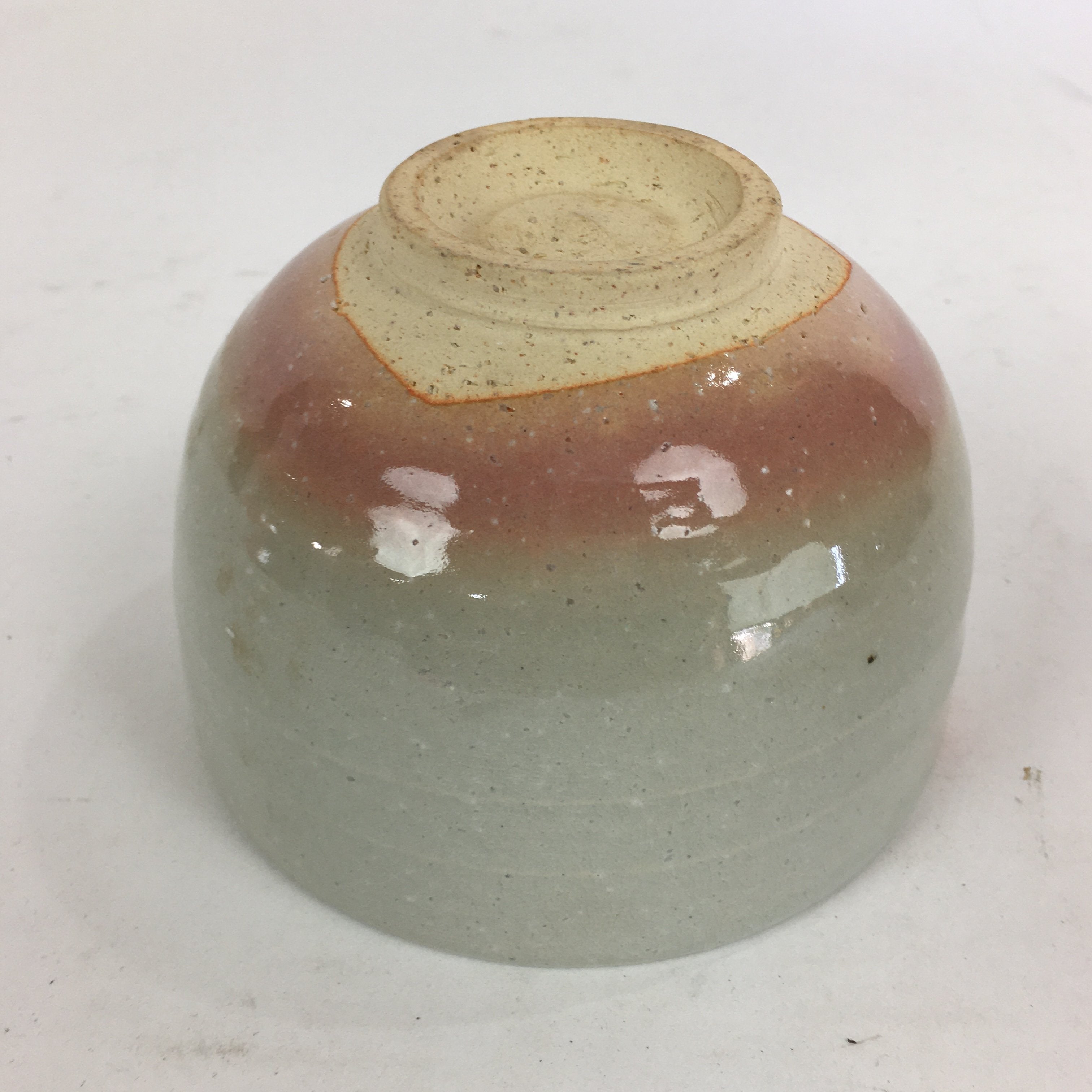 Japanese Ceramic Kyoto Shimizu Ware Tea Ceremony Bowl Vtg White Pink Glaze GTB75
