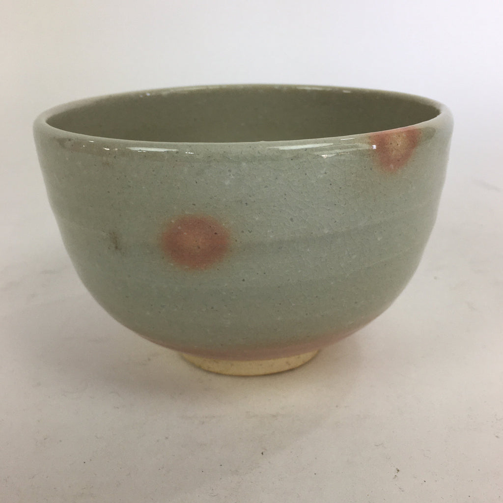 Japanese Ceramic Kyoto Shimizu Ware Tea Ceremony Bowl Vtg White Pink Glaze GTB75