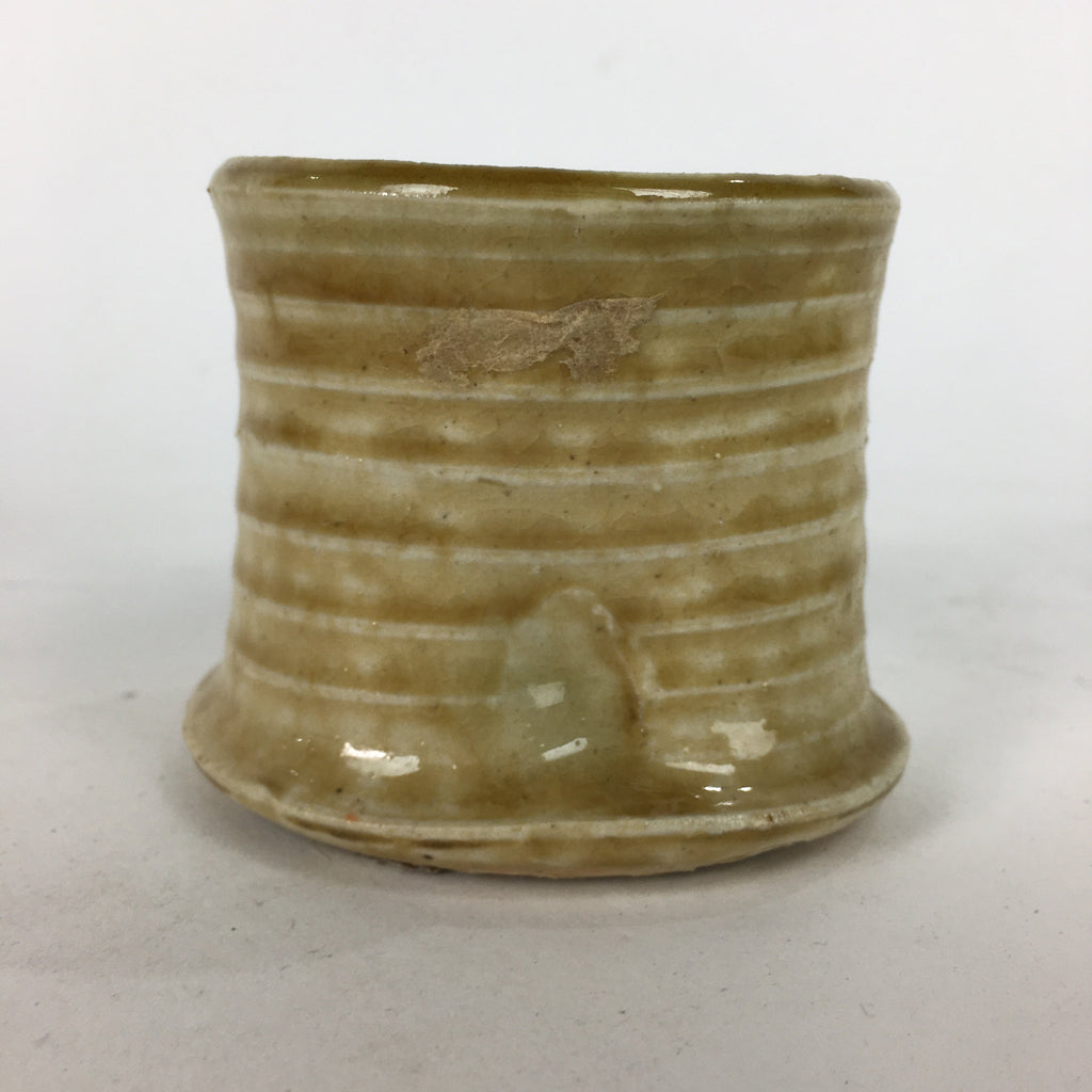 Japanese Ceramic Ladle Rest Lid Stand Tea Ceremony Kiseto Ware Vtg Futaoki TG135