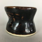 Japanese Ceramic Ladle Rest Lid Stand Tea Ceremony Vtg Futaoki Brown TG115