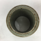 Japanese Ceramic Ladle Rest Lid Stand Tea Ceremony Vtg Futaoki Deers Gray TG146