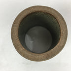 Japanese Ceramic Ladle Rest Lid Stand Tea Ceremony Vtg Futaoki Deers Gray TG146