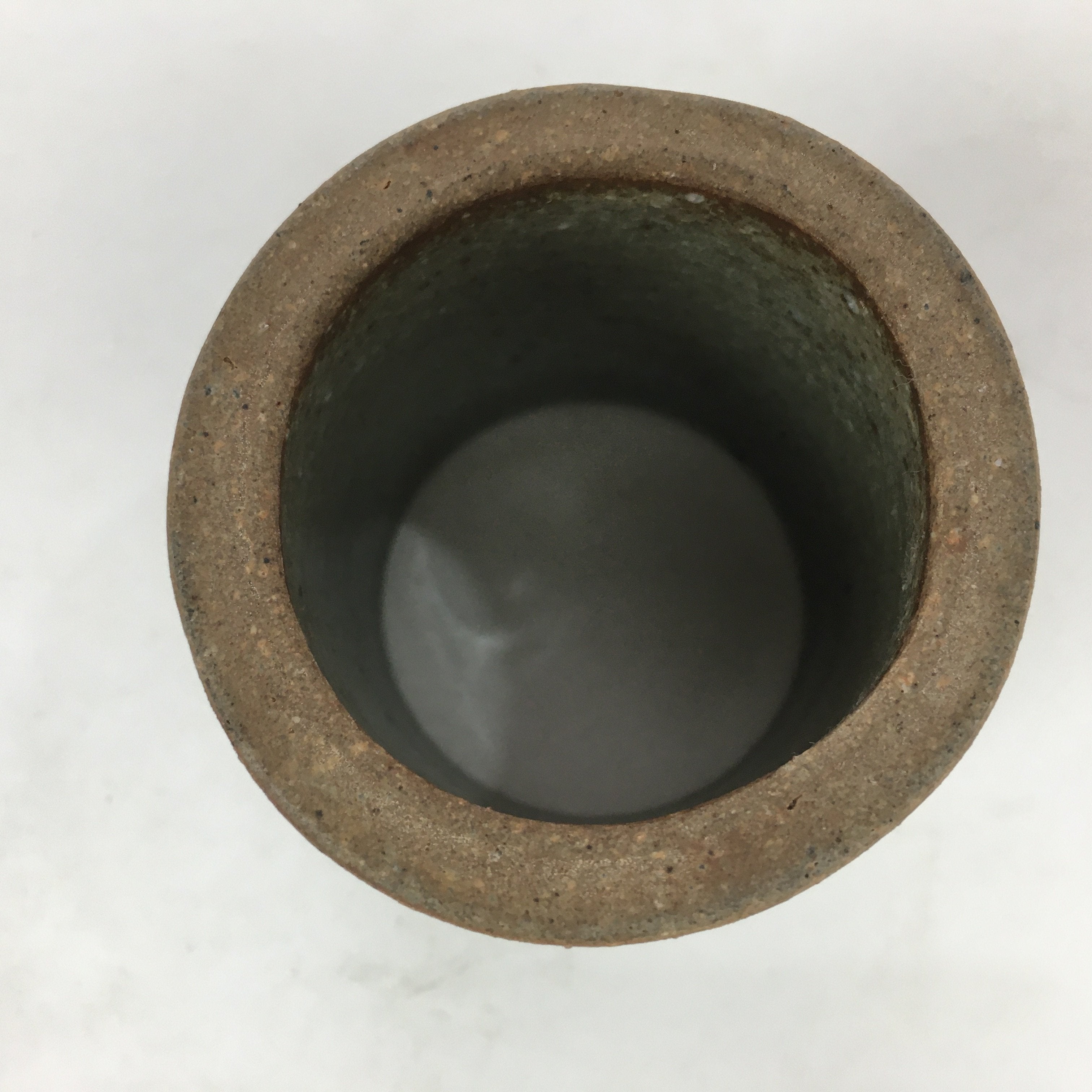 Japanese Ceramic Ladle Rest Lid Stand Tea Ceremony Vtg Futaoki Deers Gray TG146