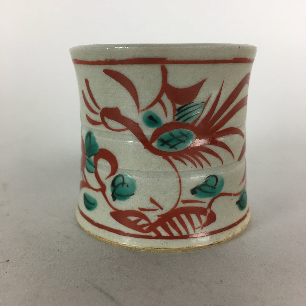 Japanese Ceramic Ladle Rest Lid Stand Tea Ceremony Vtg Futaoki Flower TG116