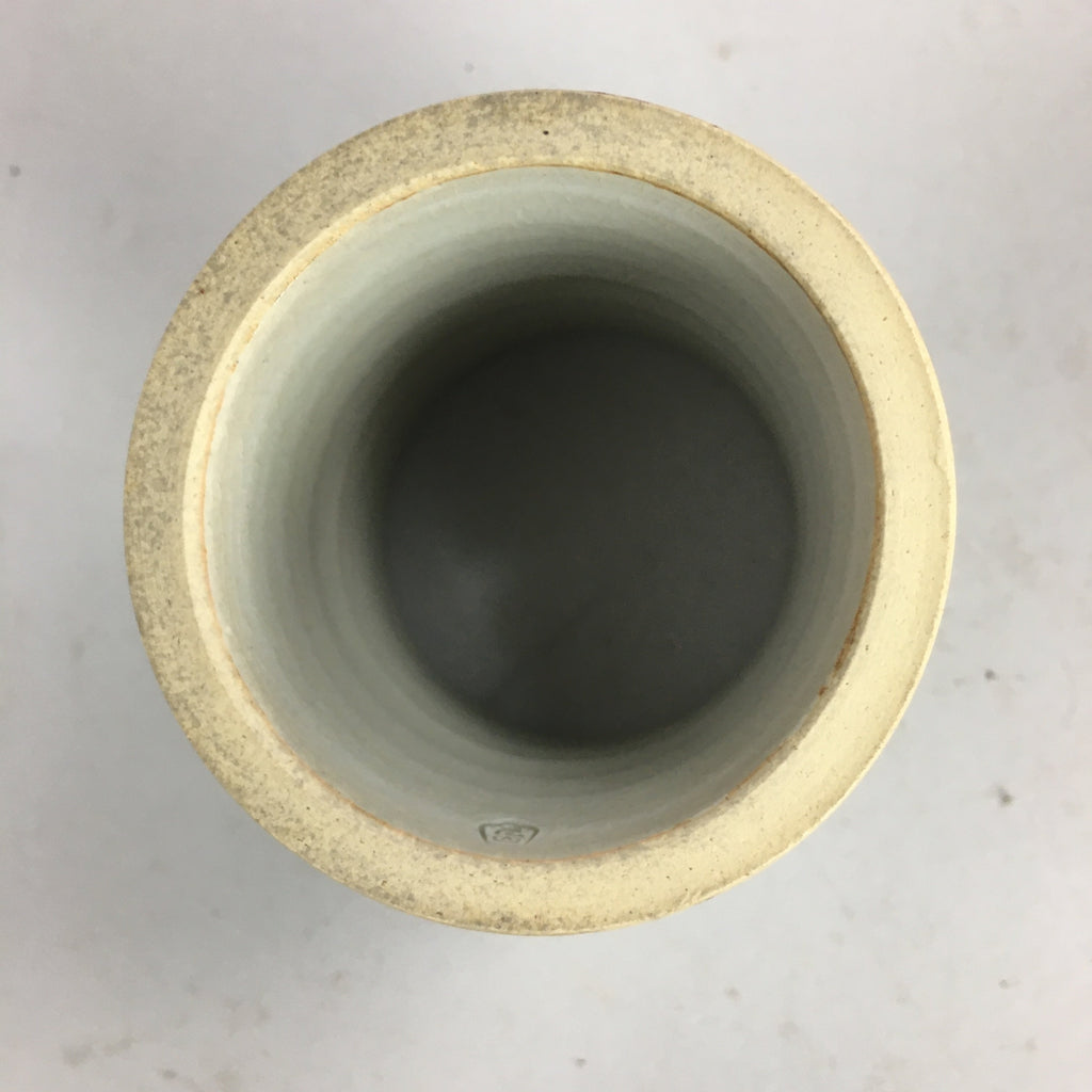 Japanese Ceramic Ladle Rest Lid Stand Tea Ceremony Vtg Futaoki Flower TG116
