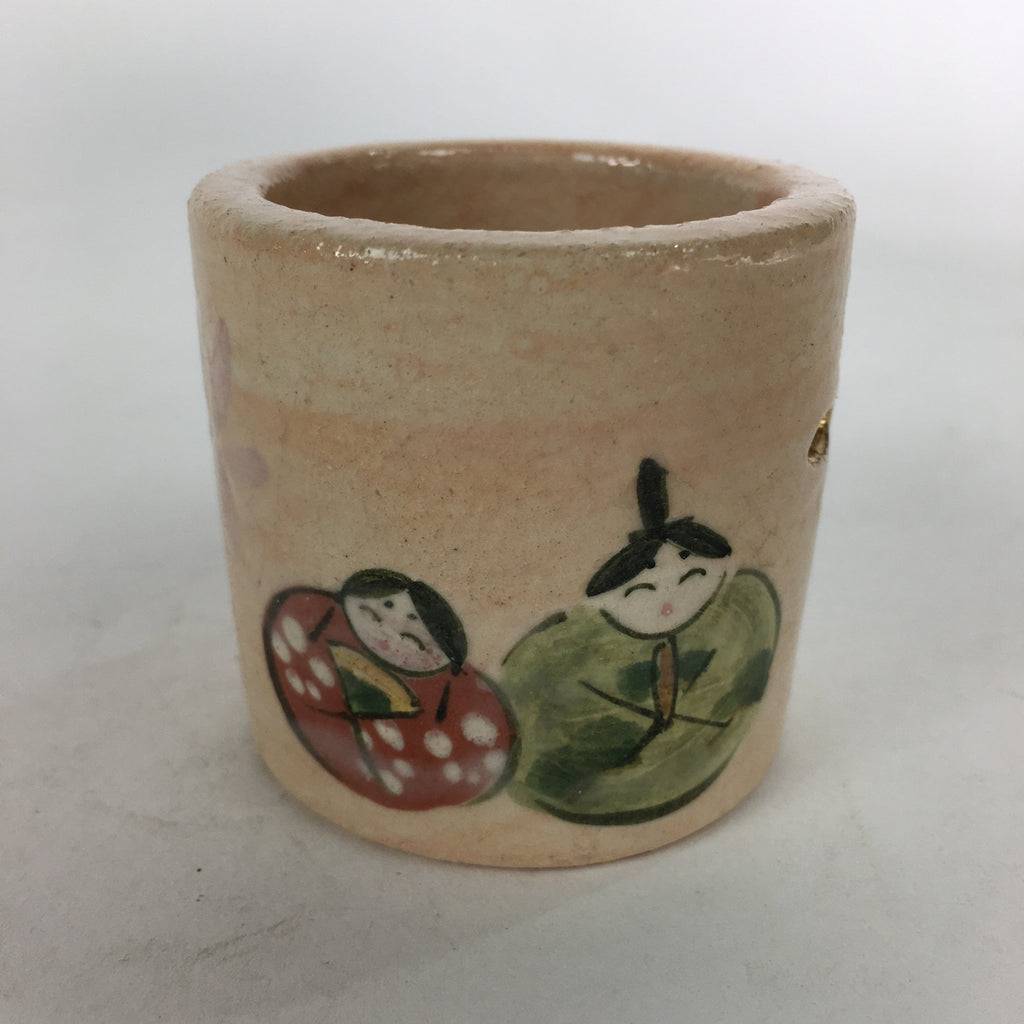 Japanese Ceramic Ladle Rest Lid Stand Tea Ceremony Vtg Futaoki Hina Doll TG145