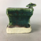 Japanese Ceramic Ladle Rest Lid Stand Tea Ceremony Vtg Futaoki Oribe TG106