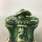 Japanese Ceramic Ladle Rest Lid Stand Tea Ceremony Vtg Futaoki Oribe TG106
