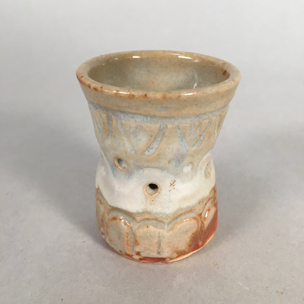 Japanese Ceramic Ladle Rest Lid Stand Tea Ceremony Vtg Futaoki TG113