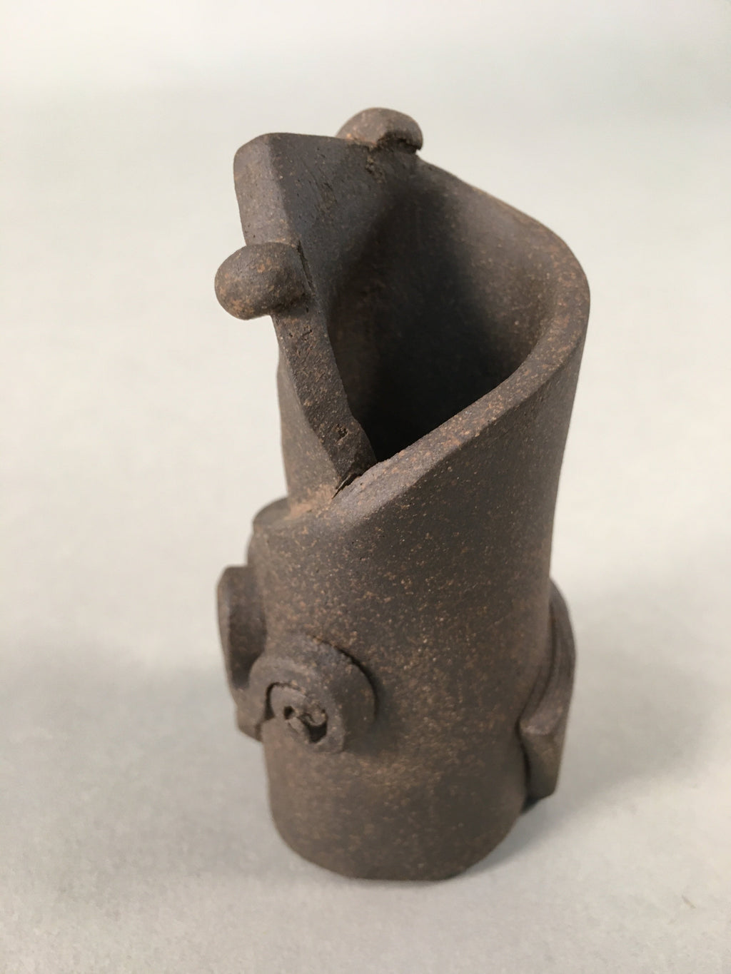 Japanese Ceramic Ladle Rest Lid Stand Tea Ceremony Vtg Futaoki TG114