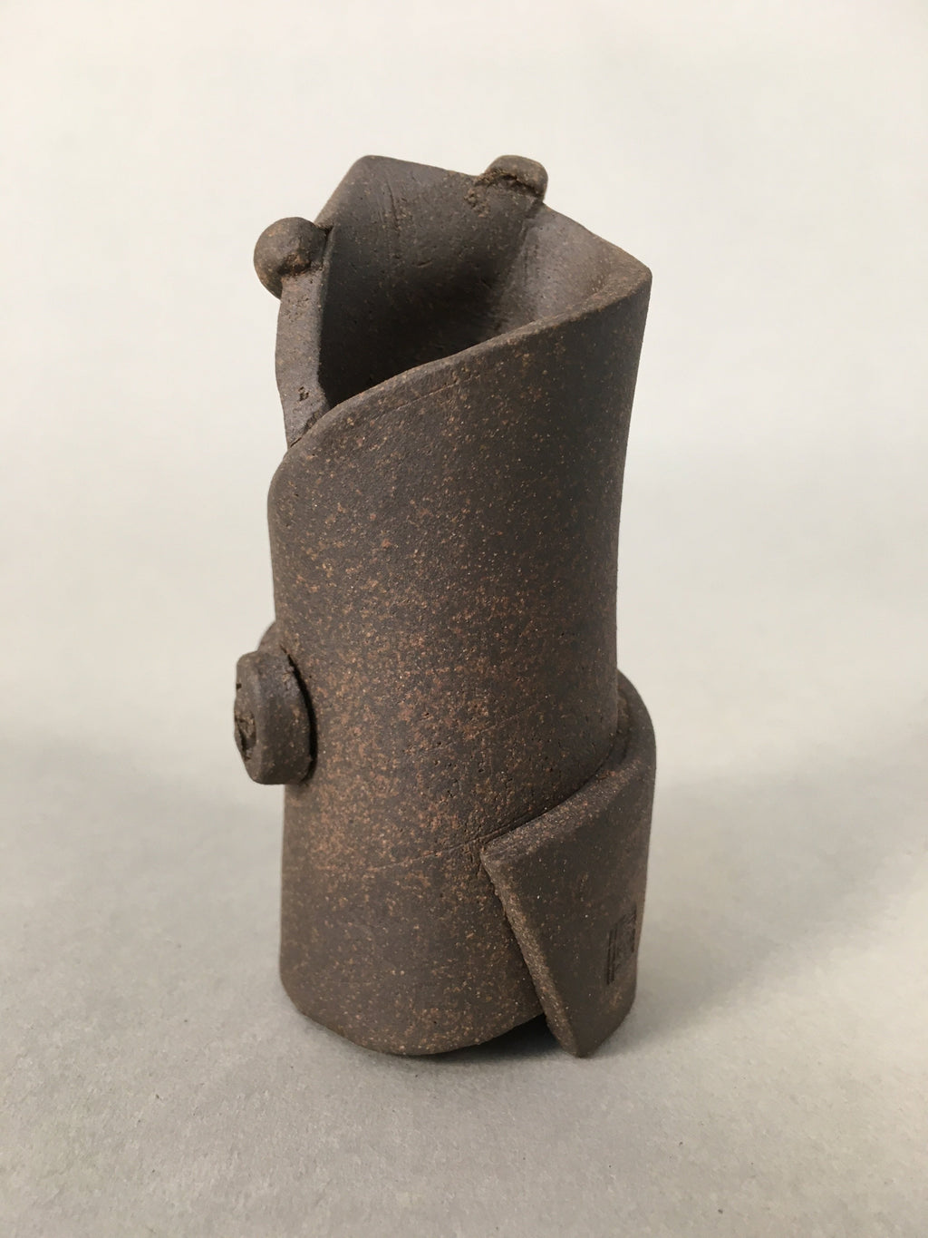 Japanese Ceramic Ladle Rest Lid Stand Tea Ceremony Vtg Futaoki TG114