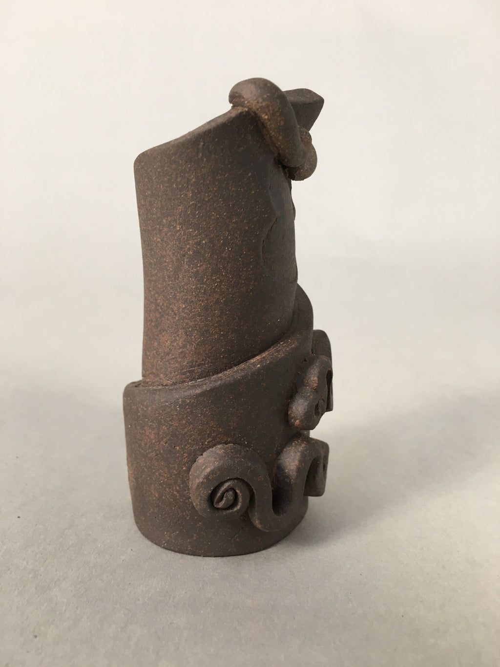Japanese Ceramic Ladle Rest Lid Stand Tea Ceremony Vtg Futaoki TG114