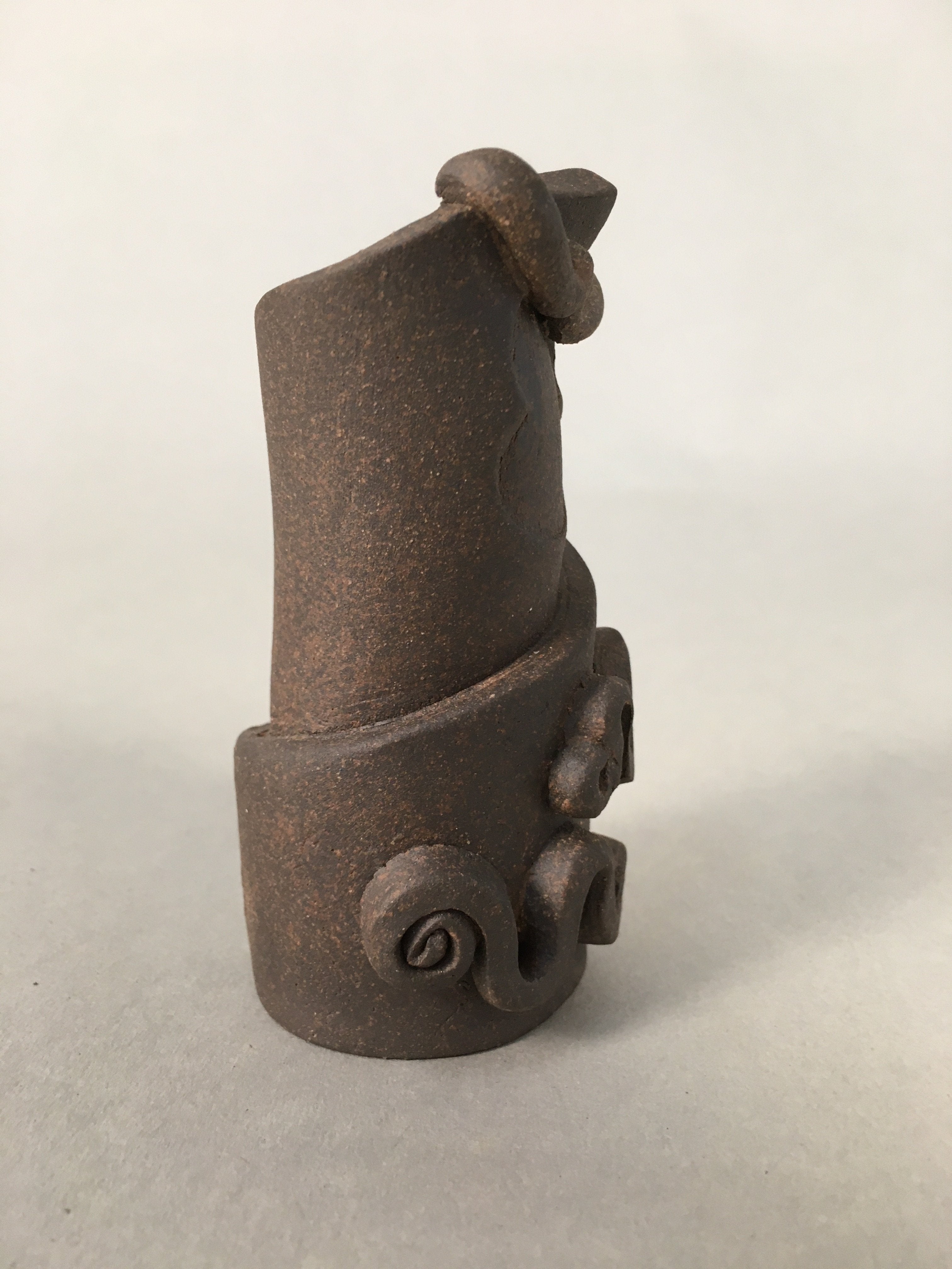Japanese Ceramic Ladle Rest Lid Stand Tea Ceremony Vtg Futaoki TG114