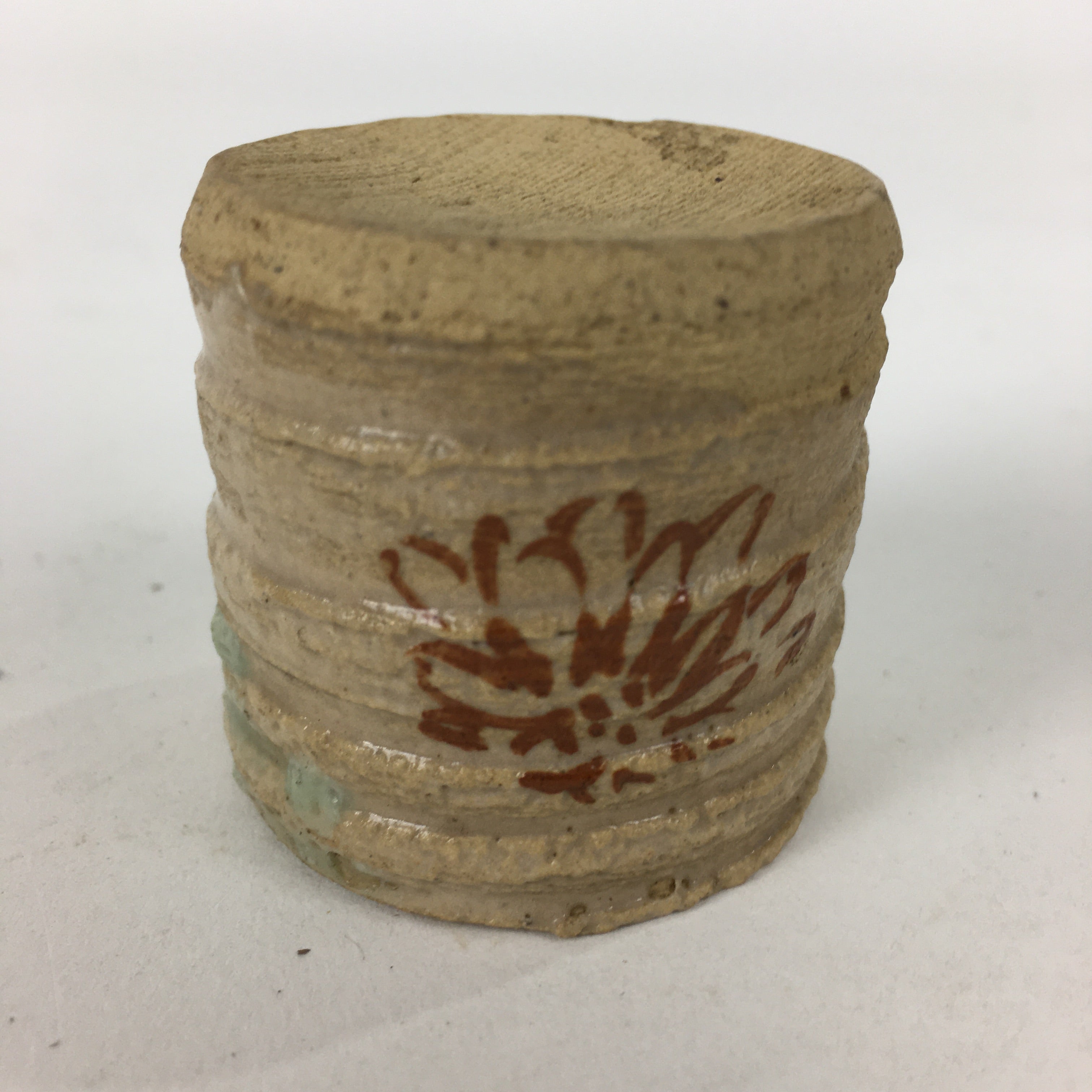 Japanese Ceramic Ladle Rest Lid Stand Tea Ceremony Vtg Futaoki TG172