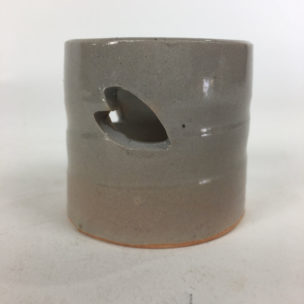 Japanese Ceramic Ladle Rest Lid Stand Tea Ceremony Vtg Petal Gray Futaoki TG157