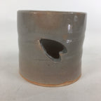 Japanese Ceramic Ladle Rest Lid Stand Tea Ceremony Vtg Petal Gray Futaoki TG157