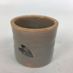 Japanese Ceramic Ladle Rest Lid Stand Tea Ceremony Vtg Petal Gray Futaoki TG157