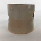 Japanese Ceramic Ladle Rest Lid Stand Tea Ceremony Vtg Petal Gray Futaoki TG163