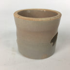 Japanese Ceramic Ladle Rest Lid Stand Tea Ceremony Vtg Petal Gray Futaoki TG163