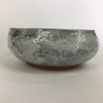 Japanese Ceramic Large Bowl Vtg Kyoyaki Pottery White Brown Oobachi PX548
