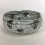 Japanese Ceramic Large Bowl Vtg Kyoyaki Pottery White Brown Oobachi PX548