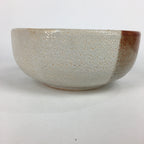 Japanese Ceramic Large Bowl Vtg Shinoyaki Pottery White Brown Oobachi PP577
