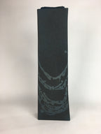 Japanese Ceramic Large Flower Vase Kabin Vtg Pottery Bluish Black Ikebana FV925