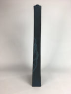 Japanese Ceramic Large Flower Vase Kabin Vtg Pottery Bluish Black Ikebana FV925
