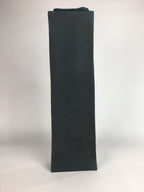 Japanese Ceramic Large Flower Vase Kabin Vtg Pottery Bluish Black Ikebana FV925