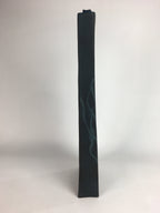 Japanese Ceramic Large Flower Vase Kabin Vtg Pottery Bluish Black Ikebana FV925