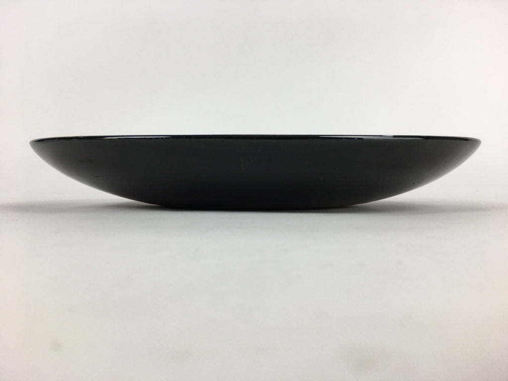 Japanese Ceramic Large Plate Vtg Pottery Party Serving Plate Black PP949
