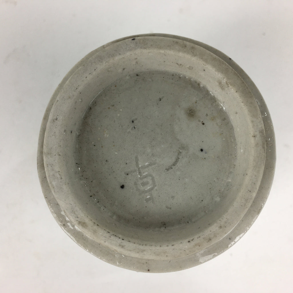 Japanese Ceramic Large Teacup Yunomi Vtg Pottery White Blue Sencha PP890
