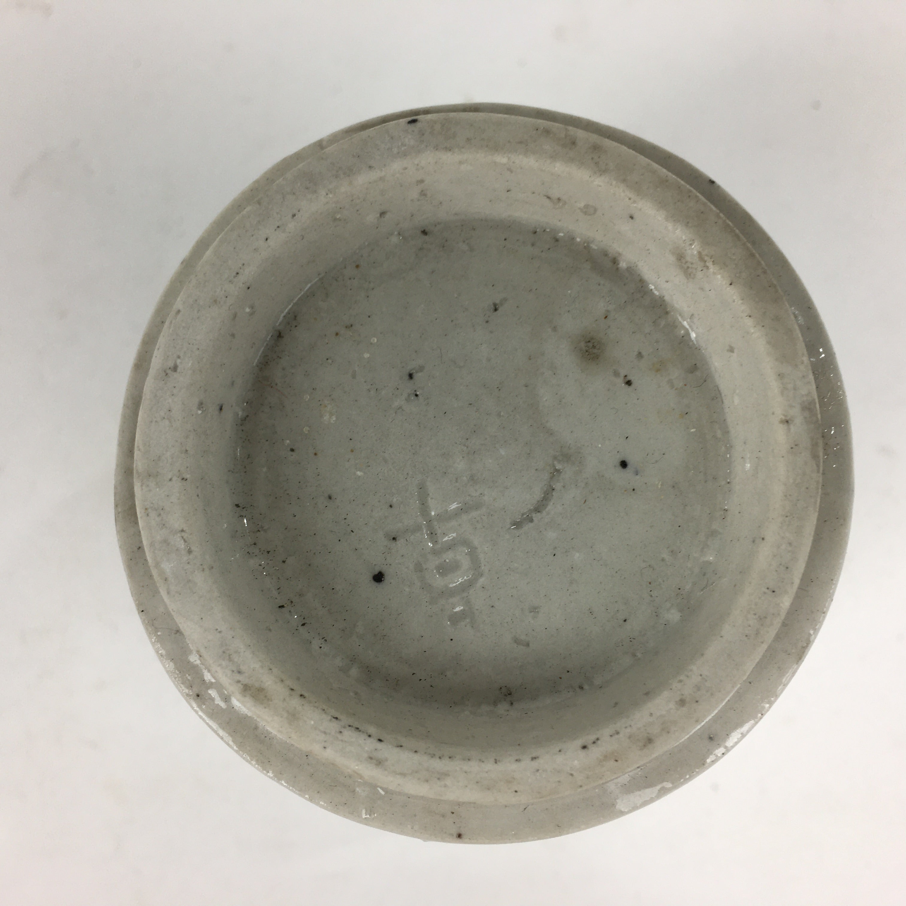 Japanese Ceramic Large Teacup Yunomi Vtg Pottery White Blue Sencha PP890