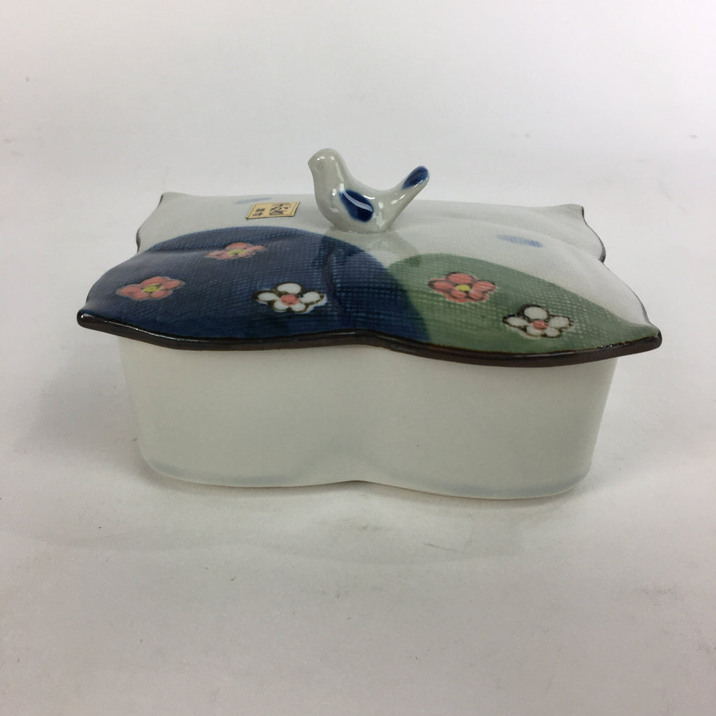 Japanese Ceramic Lidded Plate Bowl Vtg Arita ware Masamine Floral Pattern PP536