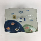 Japanese Ceramic Lidded Plate Bowl Vtg Arita ware Masamine Floral Pattern PP536